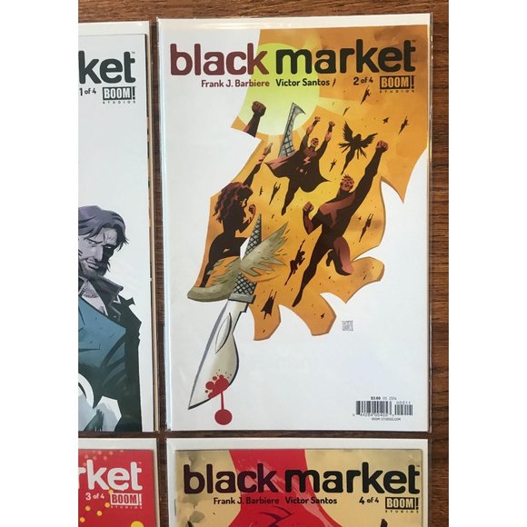 BLACK MARKET, FULL RUN OF 4, HIGH GRADE, BOOM 2014 - Picture 3 of 5